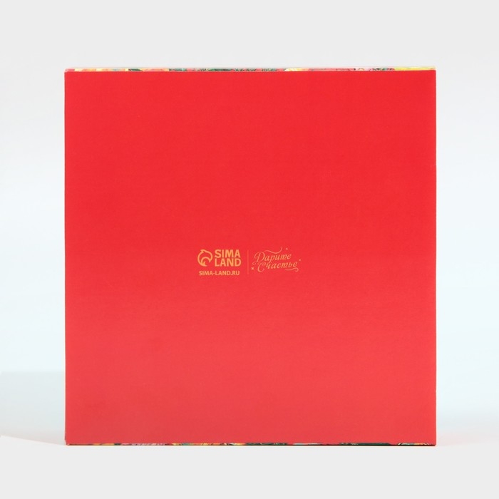 Коробка под 9 конфет с ячейками &laquo;Яркий новый год&raquo; 14,5 х 14,5 х 3,5 см, Новый год