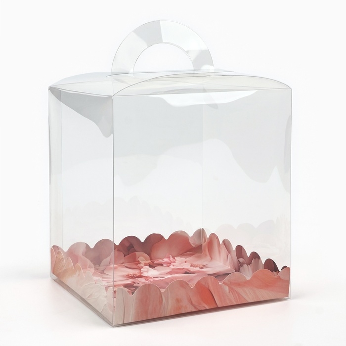 Коробка кондитерская, сундук, упаковка, &laquo;Цветов сияние&raquo;, 16 х 16 х 18 см