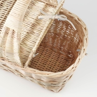 Корзина &laquo;Пикник&raquo;, с крышкой, №1, дно:16х31 см, верх:40х28 см, H=25/45 см, ива