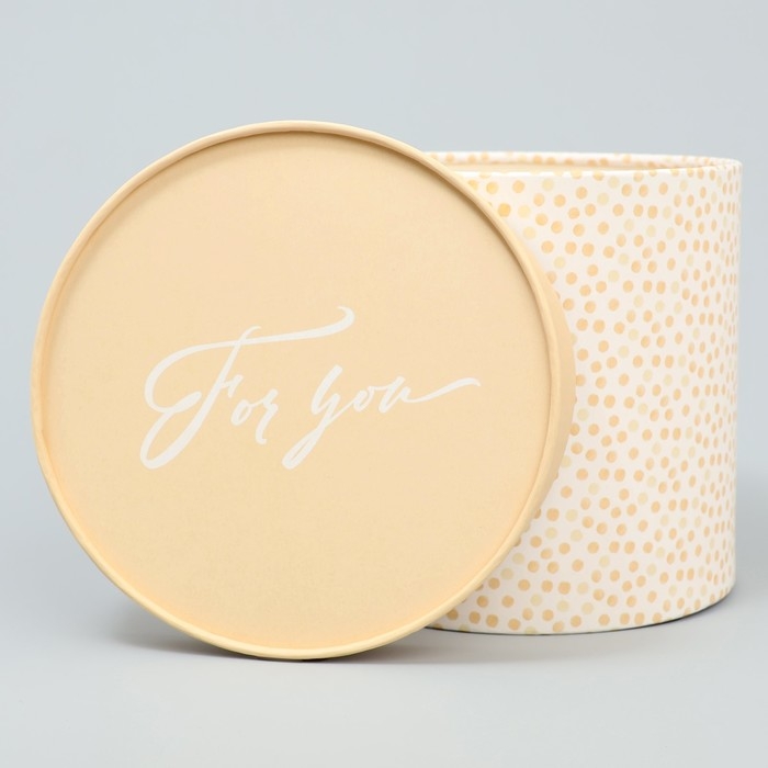 Набор шляпных коробок 2 в 1, упаковка подарочная, &laquo;Точки&raquo;, 13 х 13 см, 16 х 16 см