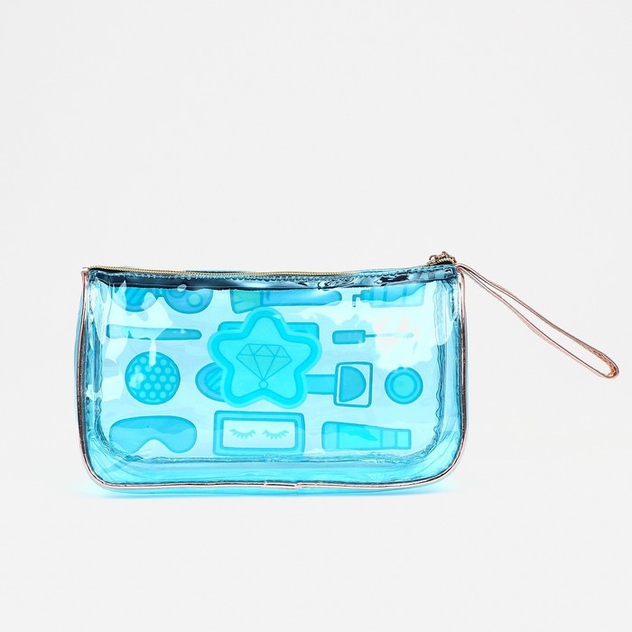 Косметичка на молнии, цвет голубой Косметичка на молнии, цвет голубой