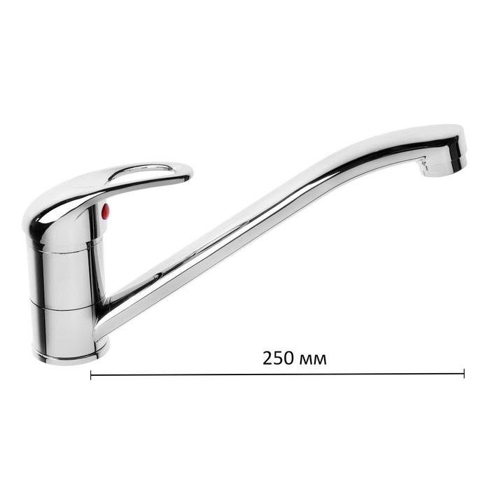 Смеситель для кухни ZEIN Z50151, однорычаж., картридж 35 мм, излив 25 см, без подводки, хром