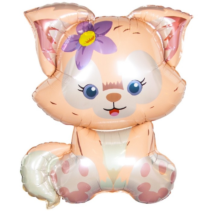 Шар фольгированный 13" &laquo;Лисёнок с цветком&raquo;, мини-фигура, с клапаном