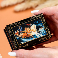 Шкатулка &laquo;Тройка&raquo;, 6&times;9 см, лаковая миниатюра