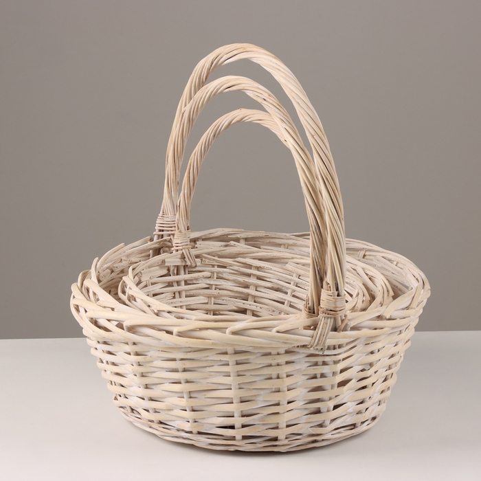 Набор корзин &laquo;Коса&raquo;, 3 шт, 35&times;14/36 см, 30&times;12/31 см, 25&times;10/26 см, ива