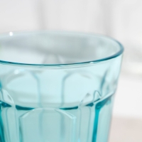 Стакан низкий стеклянный &laquo;Роман&raquo;, 250 мл, цвет бирюзовый