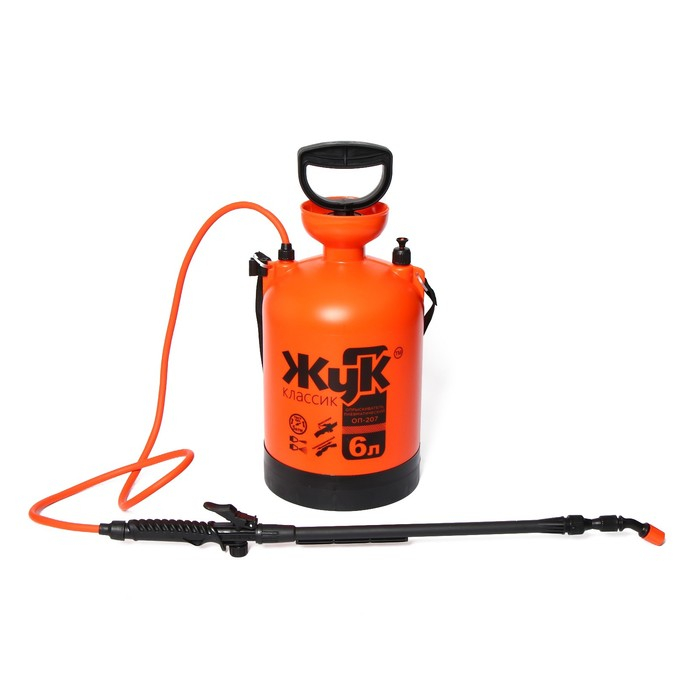 Опрыскиватель помповый ОП-209, 6 л, термоусадка, пластиковый брандспойт 208, &laquo;Жук&raquo;