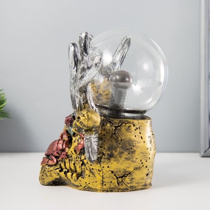 Плазменный шар Плазменный шар "Олень" серый 20х12х23 см RISALUX