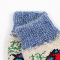 Носки детские шерстяные &laquo;Снегирь в лесу&raquo;, цвет белый, размер 12