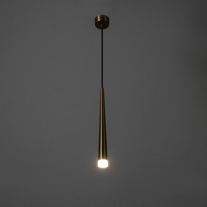 Светильник BayerLux Подвес BayerLuxной "Титан" LED 6Вт 4000К золото 3,2х3,2х33-233см