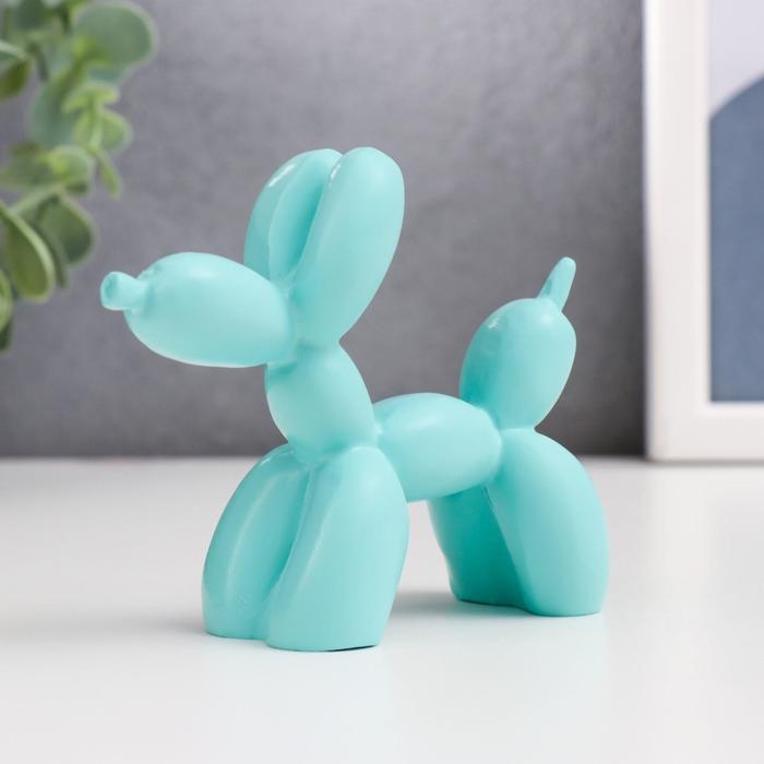 Сувенир полистоун Сувенир полистоун "Воздушный шарик - собачка" нежно-голубой 8х10х4 см