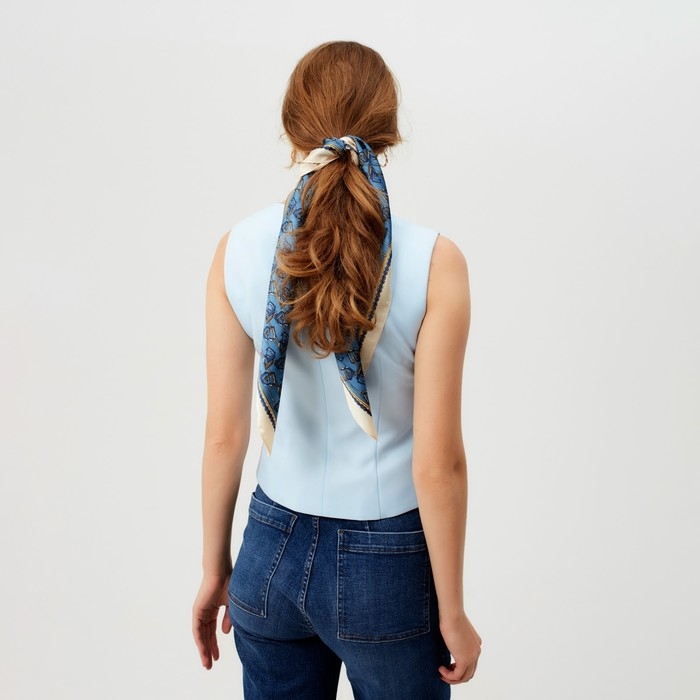 Платок женский MINAKU р-р 70*70 см, цвет синий Платок женский MINAKU р-р 70*70 см, цвет синий