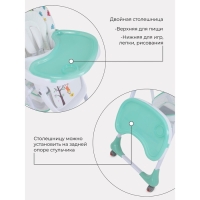 Стульчик для кормления Nature Аquamarine, цвет морской волны