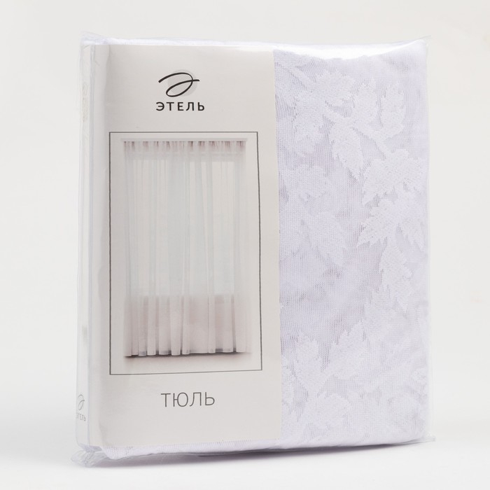 Тюль "Этель" Ветка сакуры, 150х250 см с фестоном, 71 г/м&sup2;，100% п/э