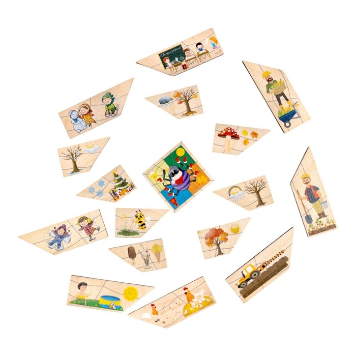 Пазлы из дерева &laquo;Паучок. Времена года&raquo;