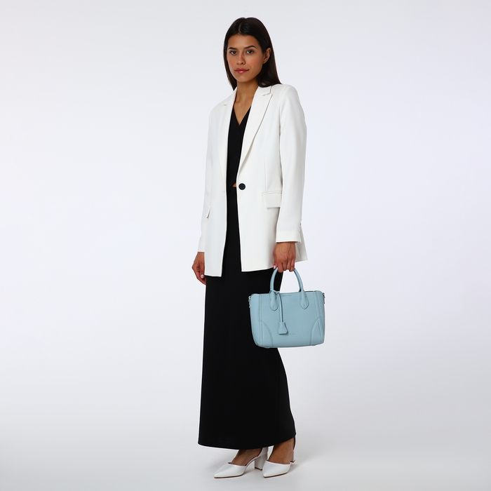 Сумка женская на молнии, TEXTURA, маленький размер, цвет голубой