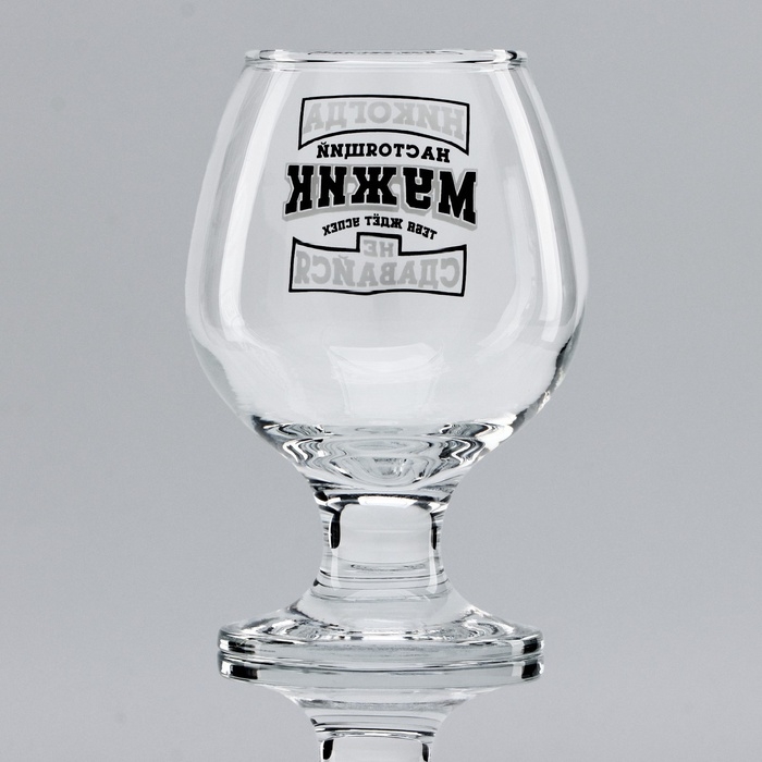 Подарочный набор бокалов для коньяка &laquo;Никогда не сдавайся&raquo;, 265 мл