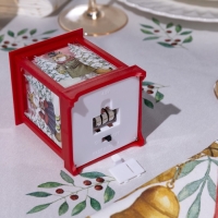 Светодиодная фигура &laquo;Красный фонарь с лисами&raquo; 6.3 &times; 12 &times; 6.3 см, пластик, батарейки AG13х3 (в комплекте), свечение тёплое белое