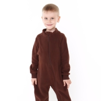 Комбинезон воротник-стойка, цвет коричневый, рост 86-92 см Комбинезон воротник-стойка, цвет коричневый, рост 86-92 см