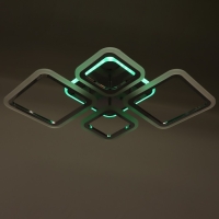 Люстра светодиодная Квадро 90Вт LED RGB 2700-4200К хром 78х48х15см