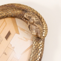 Фоторамка полистоун 10х15 см "Змея" золото 12,3х2,5х17,5 см