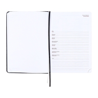 Ежедневник недатированный, A5, 136 листов, кожзам, deVENTE.Elizabeth, твердая обложка с поролоном, хлястик, перфорация, ляссе, блок 70%, черный Ежедневник недатированный, A5, 136 листов, кожзам, deVENTE.Elizabeth, твердая обложка с поролоном, хлястик, перфорация, ляссе, блок 70%, черный