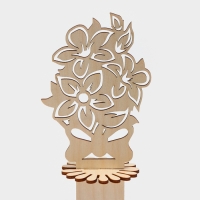 Салфетница деревянная &laquo;Букет с бантом&raquo;, 25&times;13&times;13 см