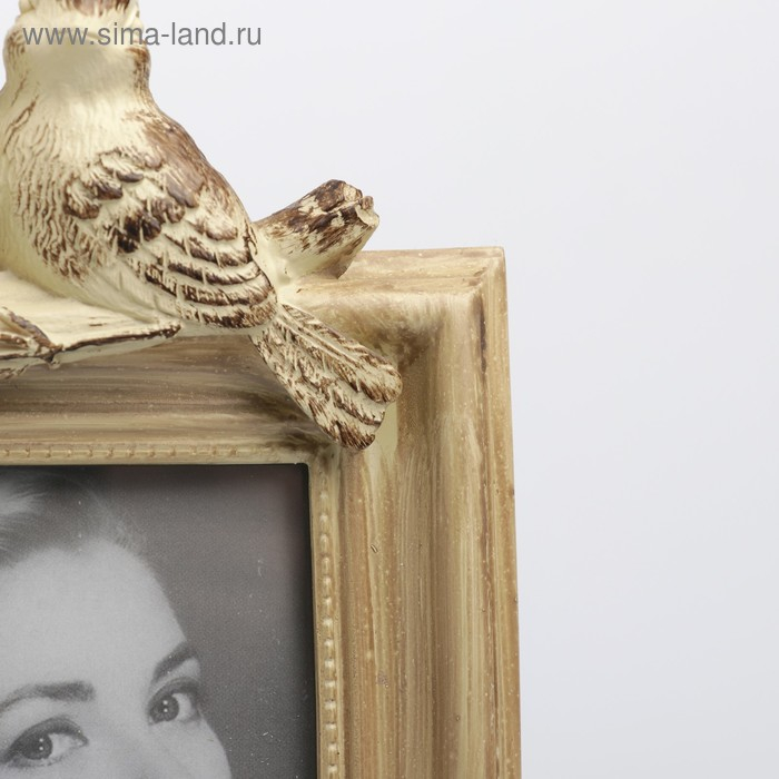 Фоторамка полистоун 10х15 см "Воробьи" беж 24х15 см