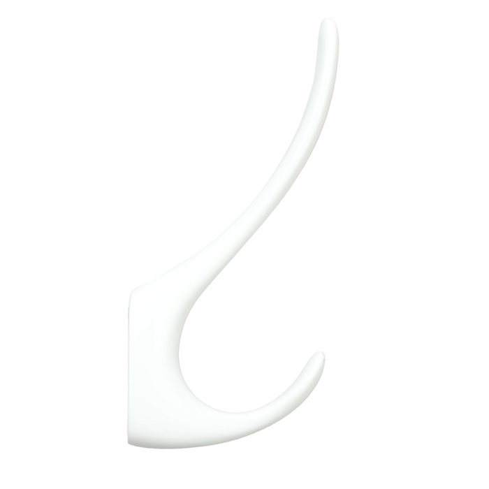 Крючок мебельный CAPPIO HEEL, двухрожковый, белый Крючок мебельный CAPPIO HEEL, двухрожковый, белый