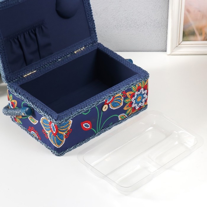 Шкатулка для рукоделия Шкатулка для рукоделия "Цветочная мозаика" 24х16х11 см