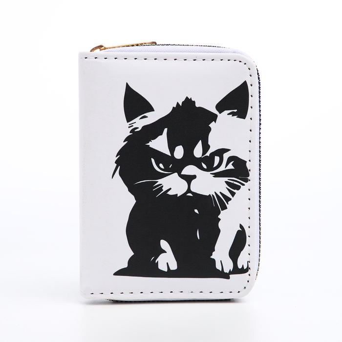 Кошелёк детский на молнии «Выбражулька», цвет белый/чёрный Кошелёк детский на молнии «Выбражулька», цвет белый/чёрный