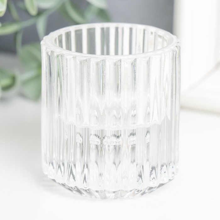 Подсвечник стекло на 1 свечу Подсвечник стекло на 1 свечу "Долли" d-2,5 см, 4 см прозрачный 6х5х5 см