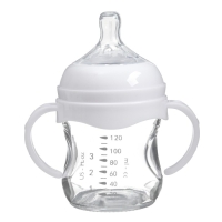 Бутылочка для кормления &Oslash;50 ШГ 120 мл., стекло, цвет белый