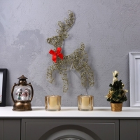 Светодиодная фигура «Олень» 28 × 47.5 см, металл, батарейки ААх2 (не в комплекте), свечение тёплое белое Светодиодная фигура «Олень» 28 × 47.5 см, металл, батарейки ААх2 (не в комплекте), свечение тёплое белое