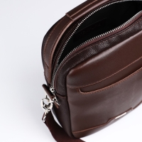 Сумка мужская через плечо TEXTURA, искусственная кожа, цвет коричневый