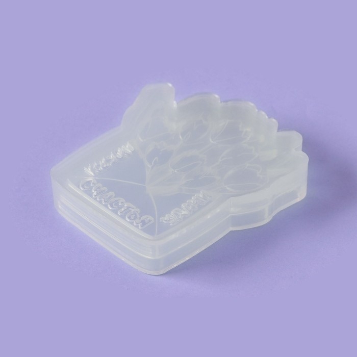 Силиконовый молд для леденцов и шоколада &laquo;Конверт с тюльпанами&raquo;, 9&times;7,5 см, цвет прозрачный