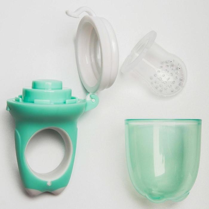 Ниблер для прикорма с силиконовой сеточкой «Дино», цвет МИКС Ниблер для прикорма с силиконовой сеточкой «Дино», цвет МИКС