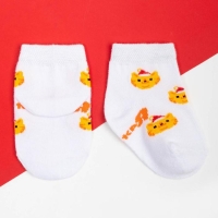 Набор новогодних носков Крошка Я &laquo;Тигр&raquo;, 2 пары, 10-12 см