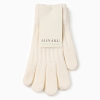 Перчатки женские MINAKU, цвет молочный, 21 см Перчатки женские MINAKU, цвет молочный, 21 см
