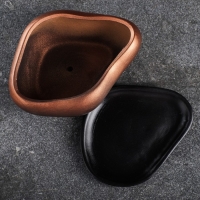 Горшок "Бонсай малый" для кактусов и суккулентов, бронза, 0,6, л/ 17х14х8см