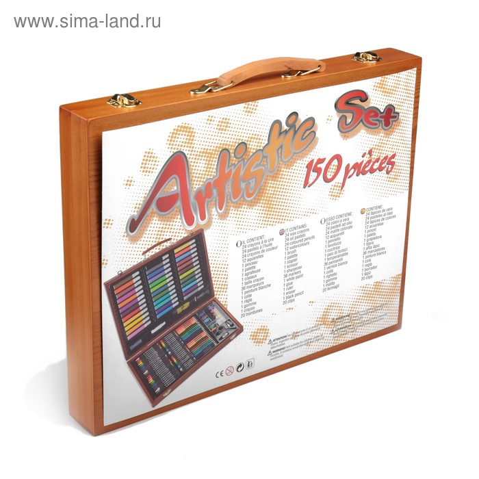 Набор для рисования в деревянном пенале Набор для рисования в деревянном пенале