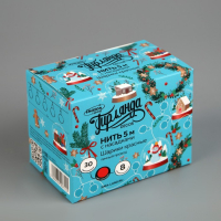 Гирлянда &laquo;Нить&raquo; 5 м с насадками &laquo;Шарики красные&raquo;, IP20, тёмная нить, 30 LED, свечение красное, 8 режимов, 220 В