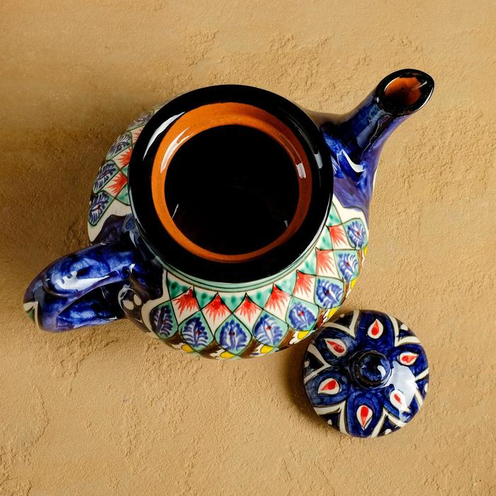 Набор чайный Риштан, 4 предмета в подар упак: чайник 0,7л, 2 пиалы 9,5см, тарелка 17см Набор чайный Риштан, 4 предмета в подар упак: чайник 0,7л, 2 пиалы 9,5см, тарелка 17см