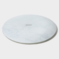 Тарелка стеклянная Доляна &laquo;Марбл белый&raquo;, d=20 см, цвет белый