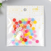 Набор пуговиц декоративных пластик "Россыпь цвета" 0,7х0,7 см Набор пуговиц декоративных пластик "Россыпь цвета" 0,7х0,7 см