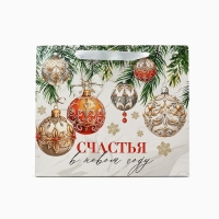 Пакет подарочный новогодний ламинированный &laquo;Счастья в Новом году&raquo;, ML 23 х 27 х 11.5 см , Новый год