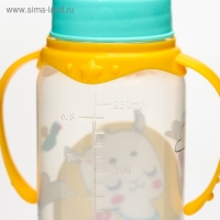 Бутылочка для кормления «ТРЕНД. Лама», классическое горло, 250 мл., от 3 мес., цилиндр, с ручками, цвет бирюзовый Бутылочка для кормления «ТРЕНД. Лама», классическое горло, 250 мл., от 3 мес., цилиндр, с ручками, цвет бирюзовый