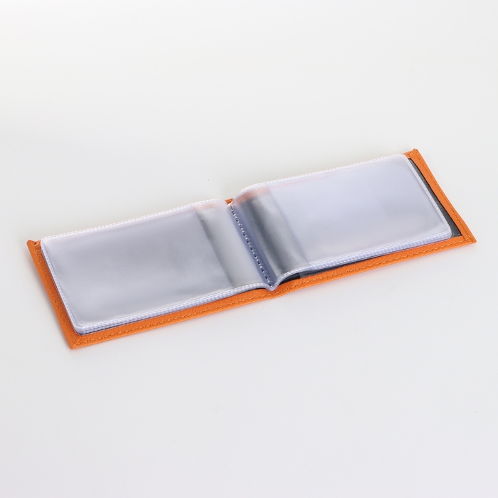 Визитница, 18 карт, цвет оранжевый