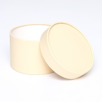 Подарочная коробка "Крема" кремовая,завальцованная без окна, 16х10,5 см