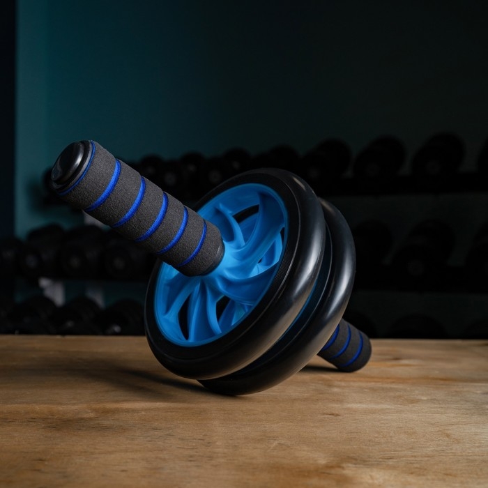 Ролик для пресса ONLYTOP, 2 колеса, с ковриком